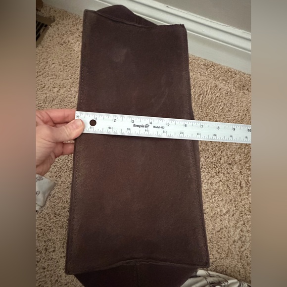 NWT new free people Avery east west suede tote bag chocolate brown - Picture 15 of 17